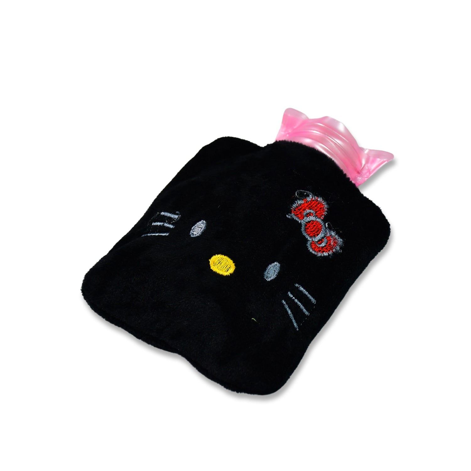 6513 Black Hello Kitty small Hot Water Bag with Cover for Pain Relief, Neck, Shoulder Pain and Hand, Feet Warmer, Menstrual Cramps. DeoDap 6513 Black Hello Kitty small Hot Water Bag with Cover for Pain Relief, Neck, Shoulder Pain and Hand, Feet Warmer, Menstrual Cramps. DeoDap